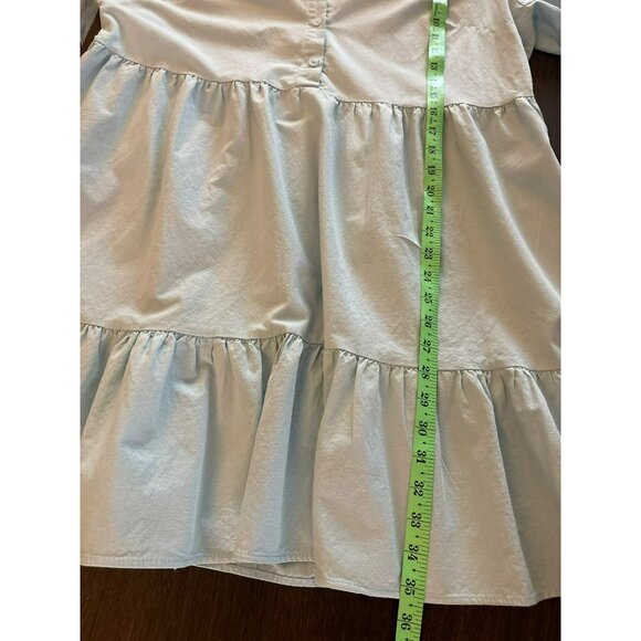 Roylamp Light Blue Ruffled Shirt Dress With Pockets Size XL - Picture 7 of 7